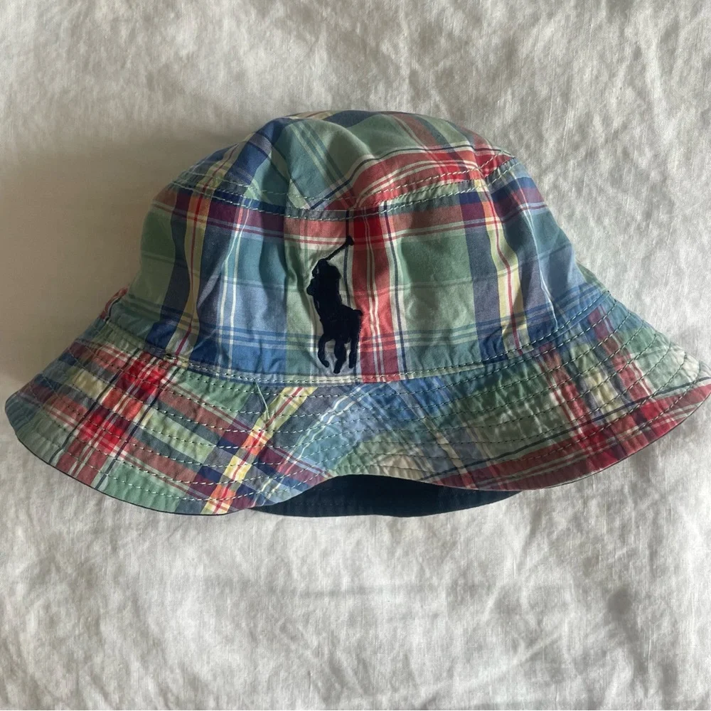3 for $30 | Polo Ralph Lauren Plaid Bucket Fisherman Hat | Reversible | 2yr—4yr - Picture 5 of 8